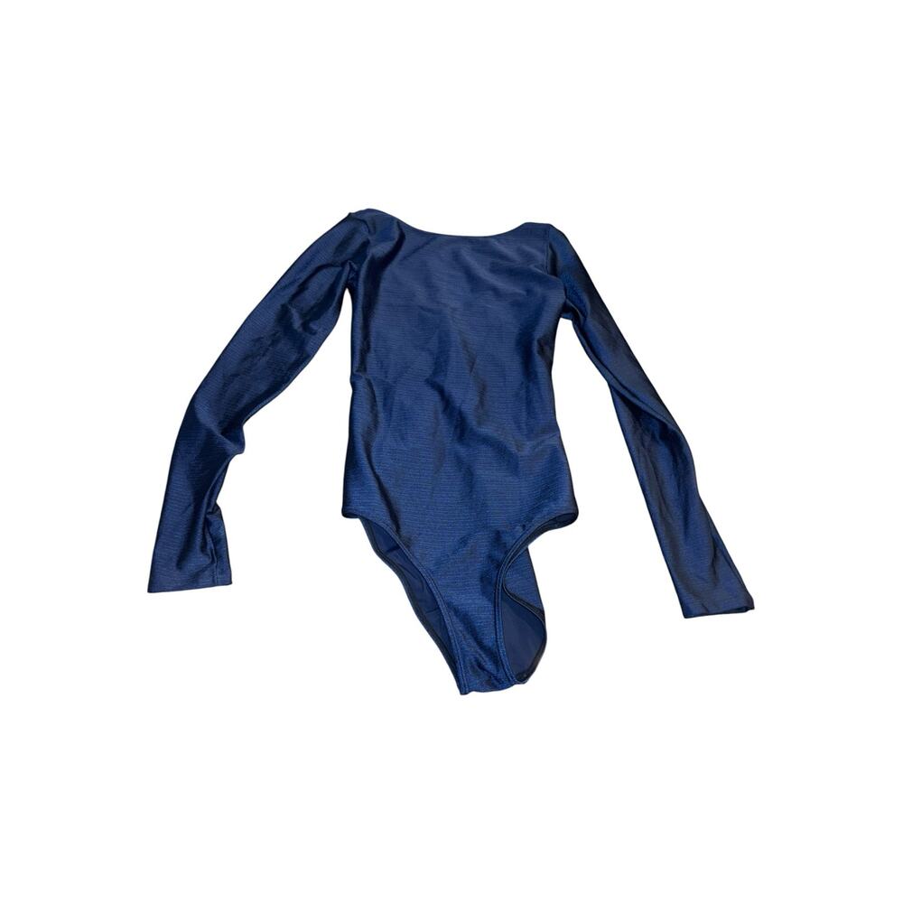 Cia Maritima Blue Long Sleeve Bodysuit Gymnastics Size M